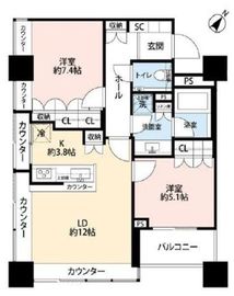 ザ・ヒルトップタワー高輪台 8階 間取り図