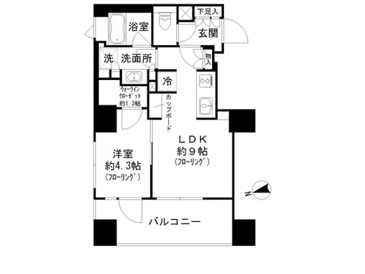 パークリュクス虎ノ門 5階 間取り図