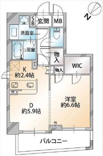 オーキッドレジデンス千代田岩本町 401 間取り図