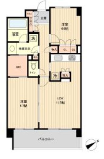 HF若林公園レジデンス 302 間取り図