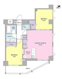 スタイリオ下丸子 802 間取り図