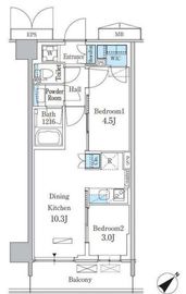 パークアクシス品川南大井パークフロント 639 間取り図
