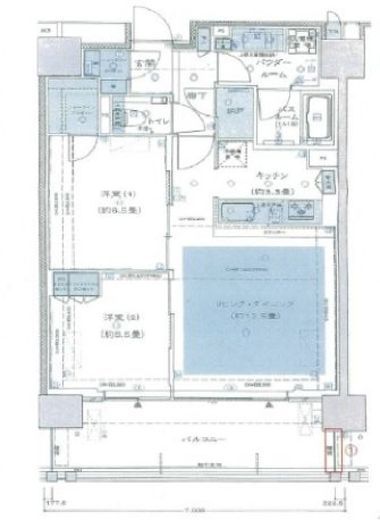 三田聖坂ガーデンレジデンス 4階 間取り図