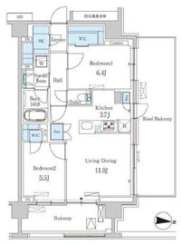 オアーゼ池上テラス 511 間取り図