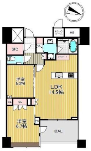 パークコート文京小石川ザ・タワー 31階 間取り図