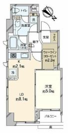 グランスイート月島リエール 5階 間取り図