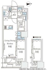 プライムガーデン恵比寿南 202 間取り図