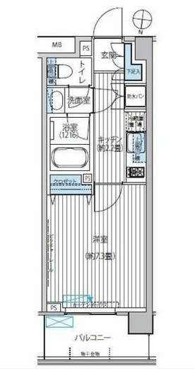 カスタリア目黒平町 307 間取り図