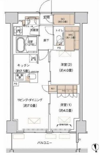 プライムネクサス大森北 325 間取り図