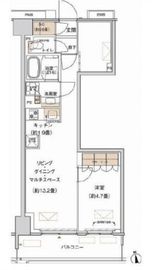 プライムネクサス大森北 518 間取り図