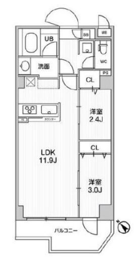 ドゥーエ曳舟 512 間取り図
