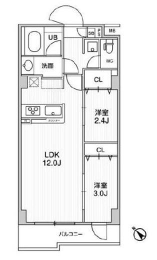 ドゥーエ曳舟 411 間取り図