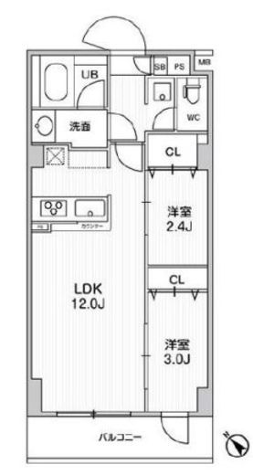 ドゥーエ曳舟 409 間取り図