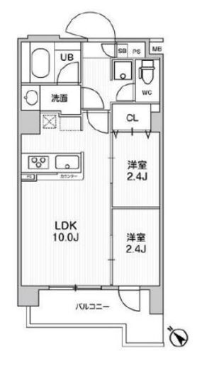 ドゥーエ曳舟 207 間取り図