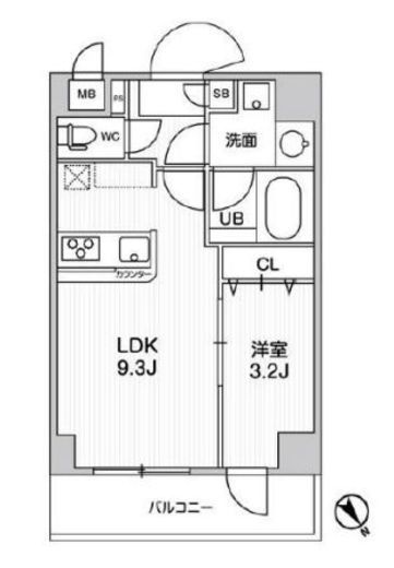 ドゥーエ曳舟 306 間取り図