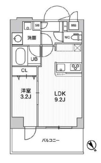 ドゥーエ曳舟 401 間取り図