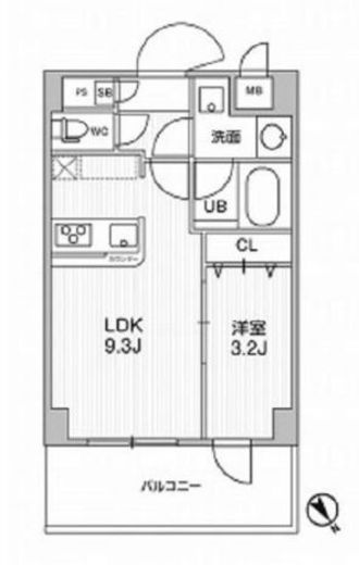 ドゥーエ曳舟 304 間取り図