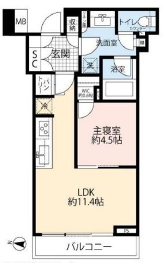 パークコート渋谷ザタワー 4階 間取り図