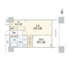 ミッドサザンレジデンス御殿山 5階 間取り図