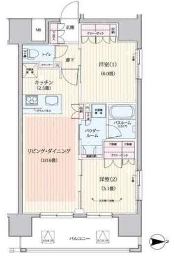 パレステージ秋葉原 11階 間取り図