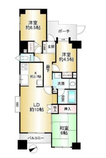 インペリアル武蔵野シティ 5階 間取り図