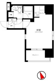 アクシア新宿御苑 7階 間取り図