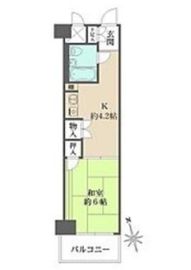 下北沢ハイタウンA棟 6階 間取り図