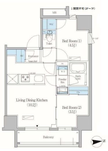 アーバネックス上野元浅草 201 間取り図