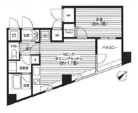 コスモリード新宿余丁町 409 間取り図