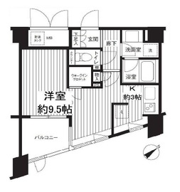 コスモリード新宿余丁町 101 間取り図