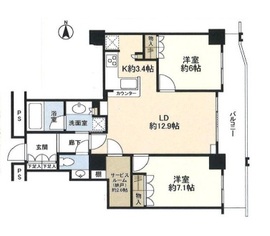 ソアールタワー市ヶ谷の丘 17階 間取り図