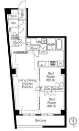343 RESIDENCE NISHIAZABU (343レジデンス西麻布) 101 間取り図