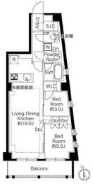 343 RESIDENCE NISHIAZABU (343レジデンス西麻布) 303 間取り図