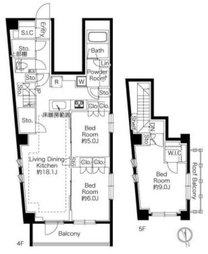 343 RESIDENCE NISHIAZABU (343レジデンス西麻布) 501 間取り図