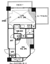 グローリオ東新宿 6階 間取り図