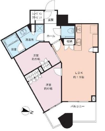 パークタワー勝どきミッド/サウス 45階 間取り図