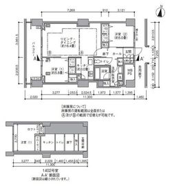 東雲キャナルコートCODAN 16-1402 間取り図
