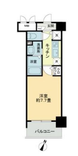 フェリース横濱 702 間取り図
