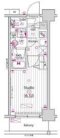 グランド・ガーラ横浜 5階 間取り図