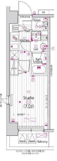 ガーラ・プライム横濱関内 4階 間取り図
