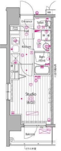 ガーラ・グランディ川崎榎町 8階 間取り図
