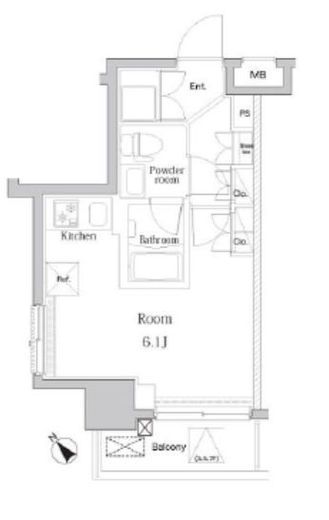 プレミアムキューブ横浜反町 7階 間取り図