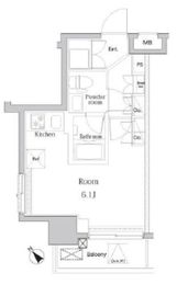 プレミアムキューブ横浜反町 7階 間取り図