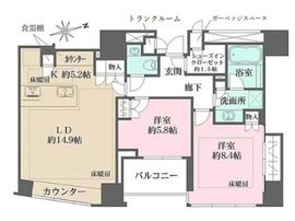 ザ・パークハウスグラン三番町26 14階 間取り図