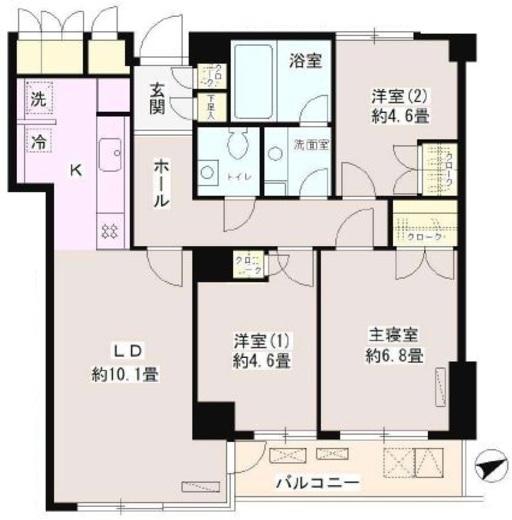 パーク・ハイム荻窪 4階 間取り図