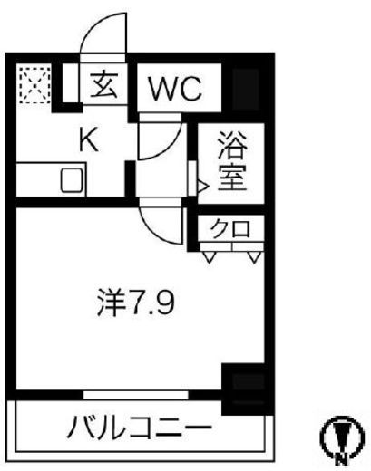 パレステュディオ三番町Ⅱ 1階 間取り図