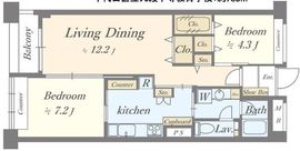 飯田橋セントラルプラザ 16階 間取り図