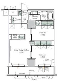 ONE ROOF RESIDENCE NISHI NIPPORI (ワンルーフレジデンス西日暮里) 1103 間取り図