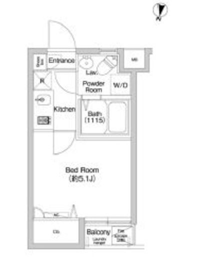 プライムアーバン西早稲田 206 間取り図