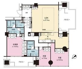 アークヒルズ仙石山レジデンス 5階 間取り図